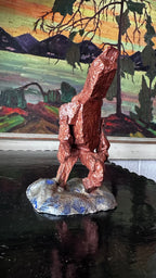 Copper Painted Stone Figure