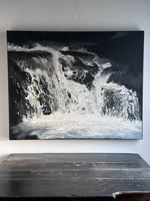 Black and White Waterfall