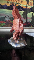 Copper Painted Stone Figure