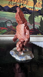Copper Painted Stone Figure