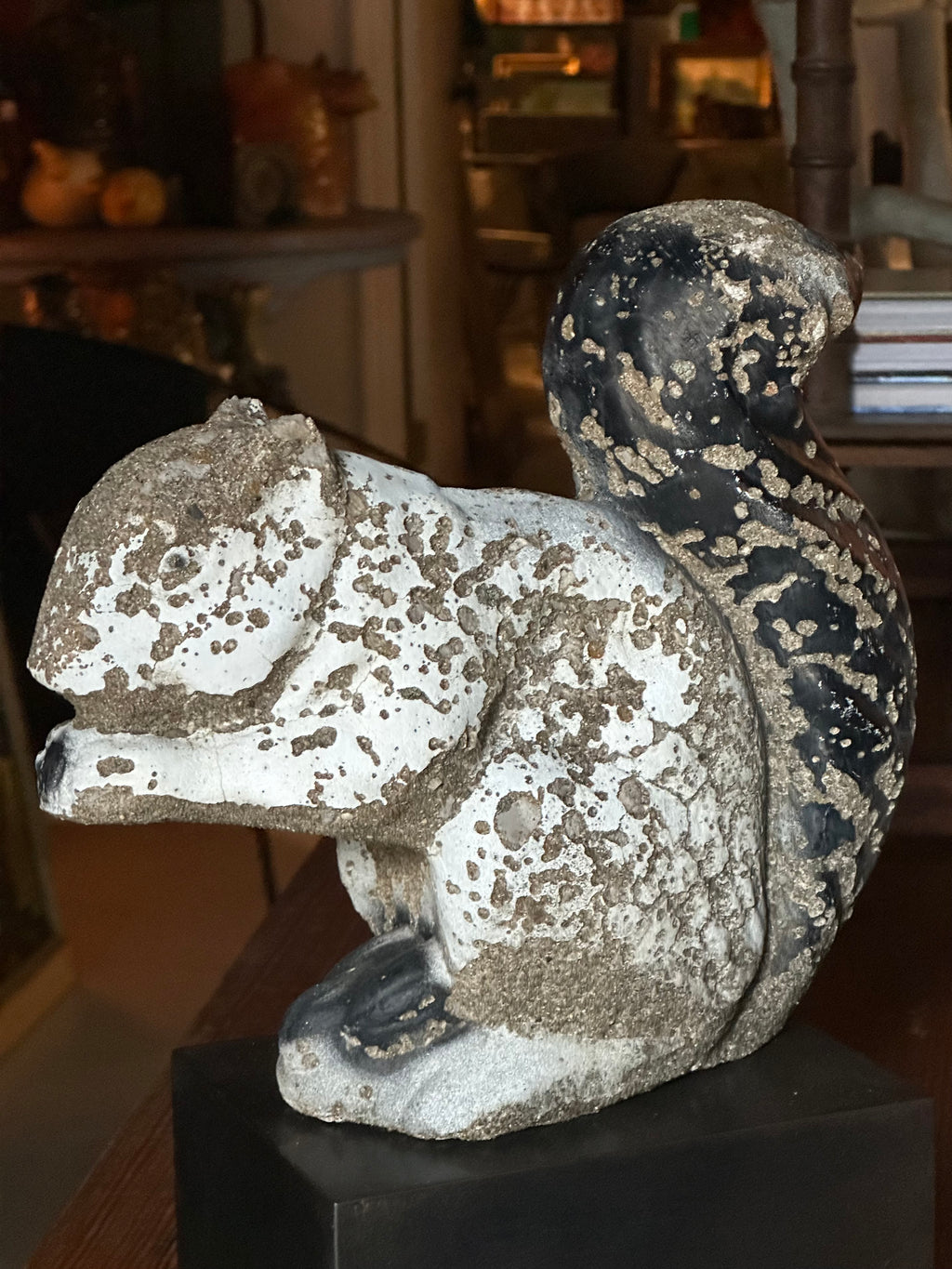 Weathered concrete squirrel