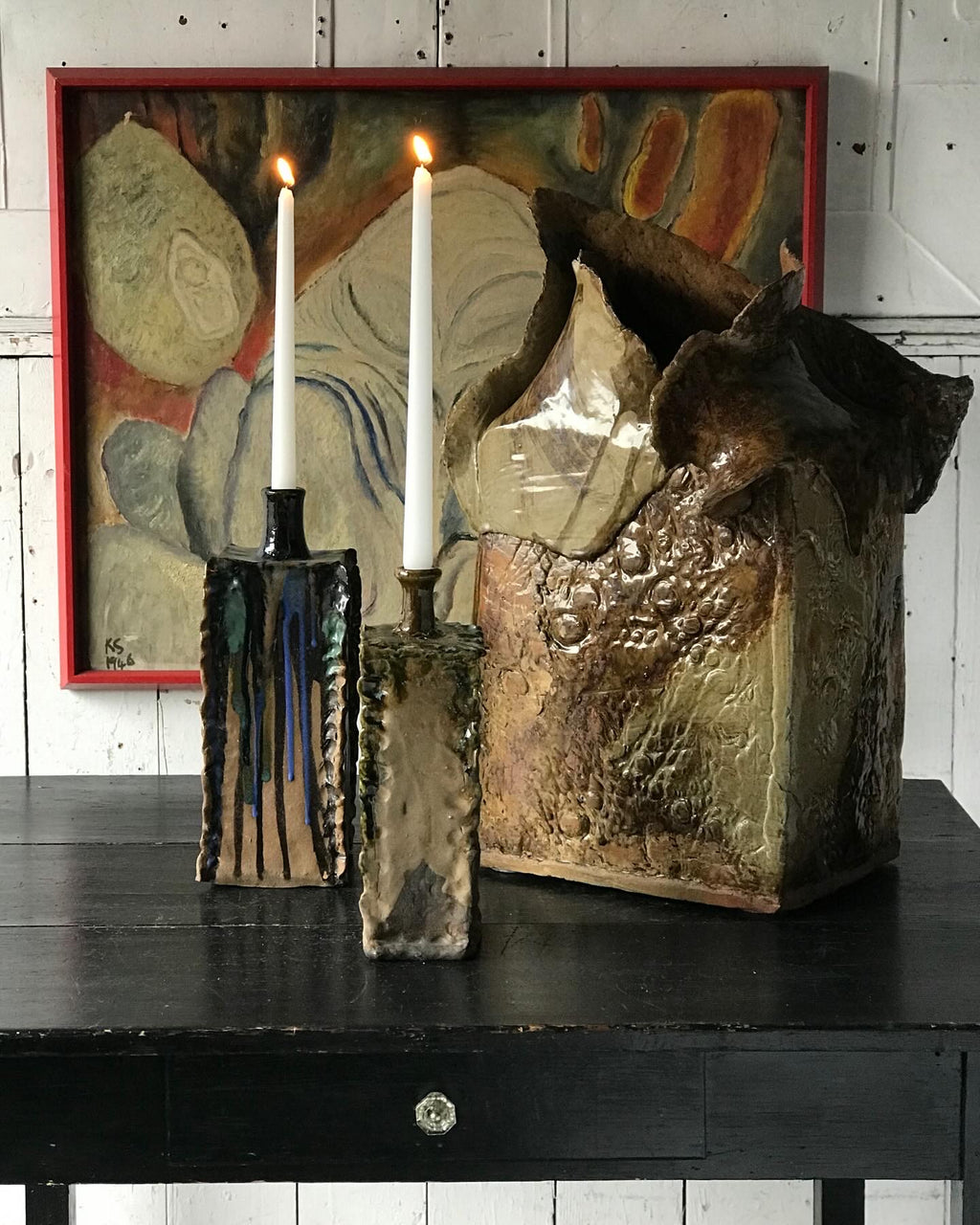 Mid-century Slab Ceramic Vessel