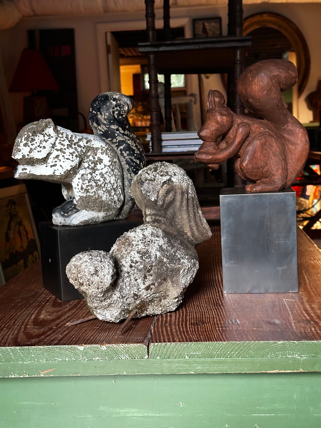 Weathered concrete squirrel