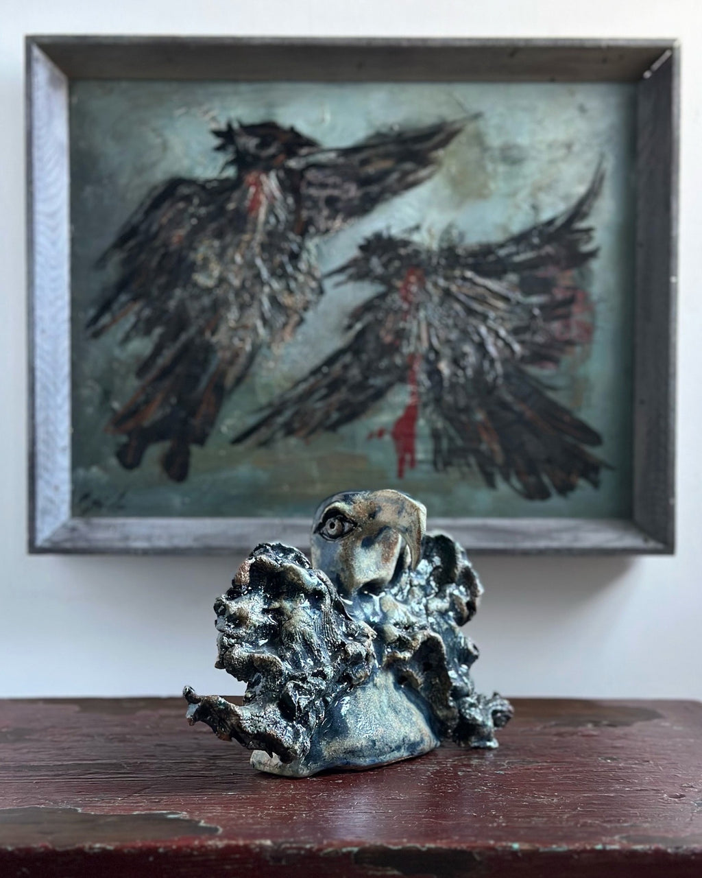 Blue Ceramic Eagle