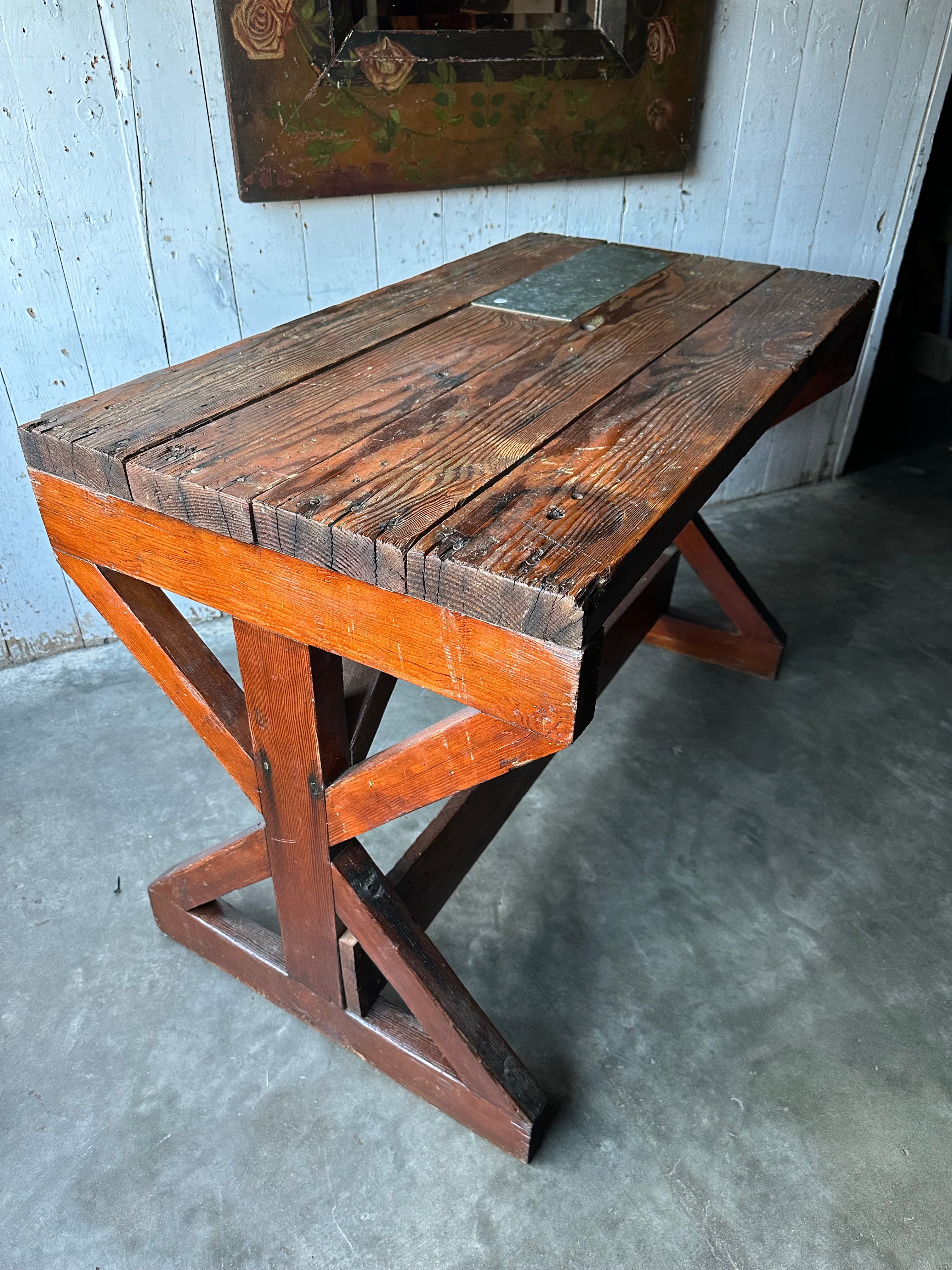 Scratch-built Sawbuck Table