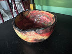Orange and Black Ceramic Bowl