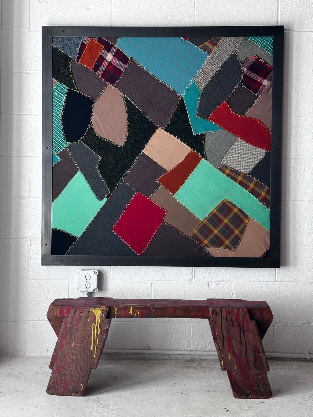 Steel framed quilt fragment