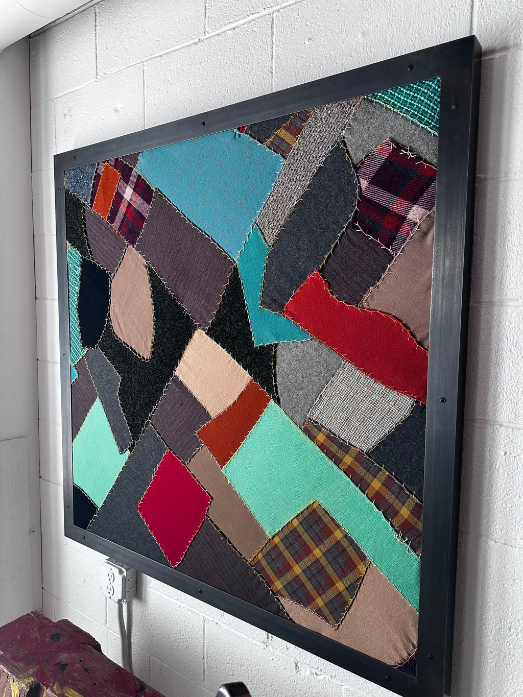 Steel framed quilt fragment