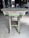 Green and cream side table
