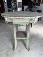 Green and cream side table