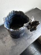 Blue ceramic mug