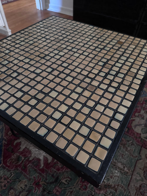 1950’s Homemade tile-top spinning cocktail table