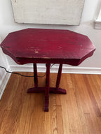 Cranberry red side table
