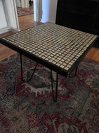 1950’s Homemade tile-top spinning cocktail table