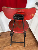 Red and black stool