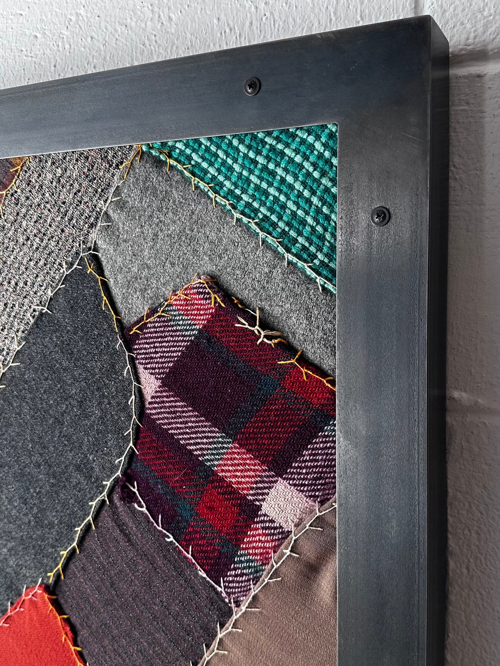Steel framed quilt fragment
