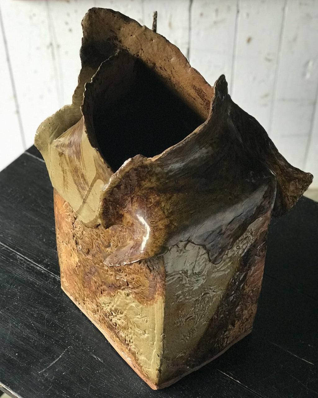 Mid-century Slab Ceramic Vessel