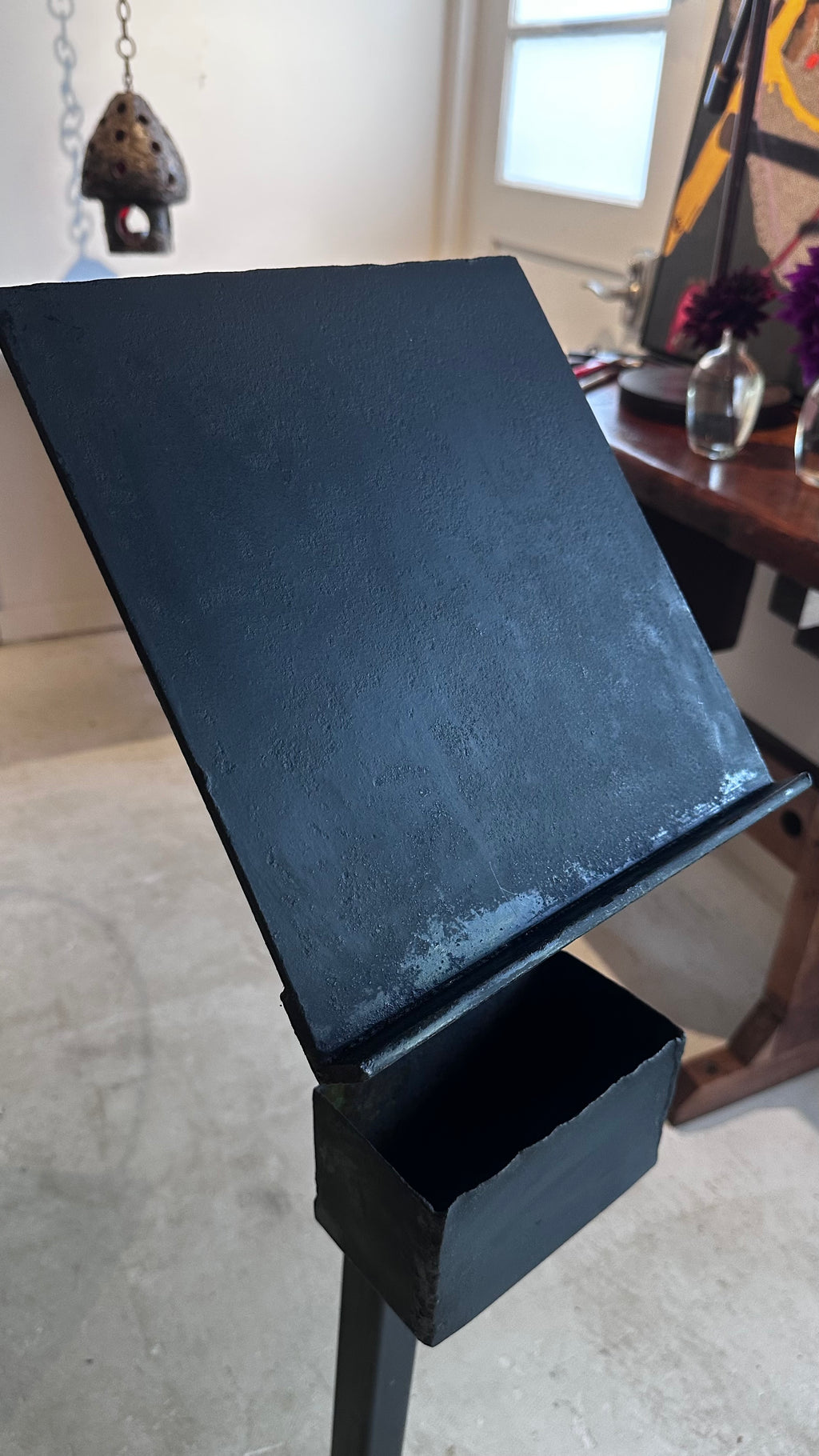 Homemade steel event podium
