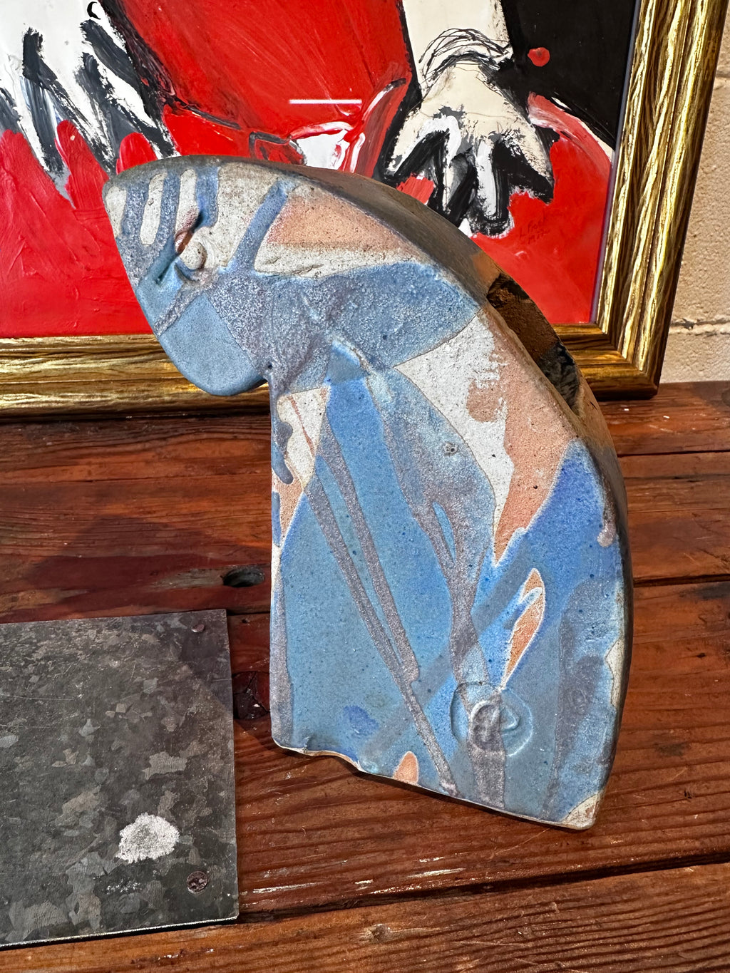 Stoneware cat vase