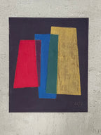 Mid-century artist board over painted linen