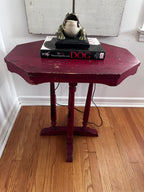 Cranberry red side table