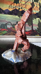 Copper Painted Stone Figure