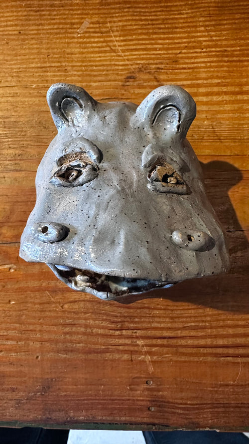 Ceramic Hippo Head