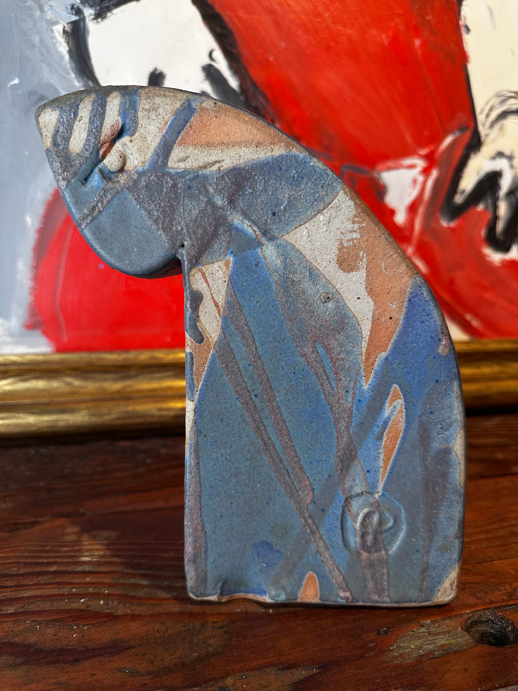 Stoneware cat vase
