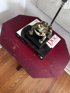 Cranberry red side table