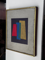 Mid-century artist board over painted linen