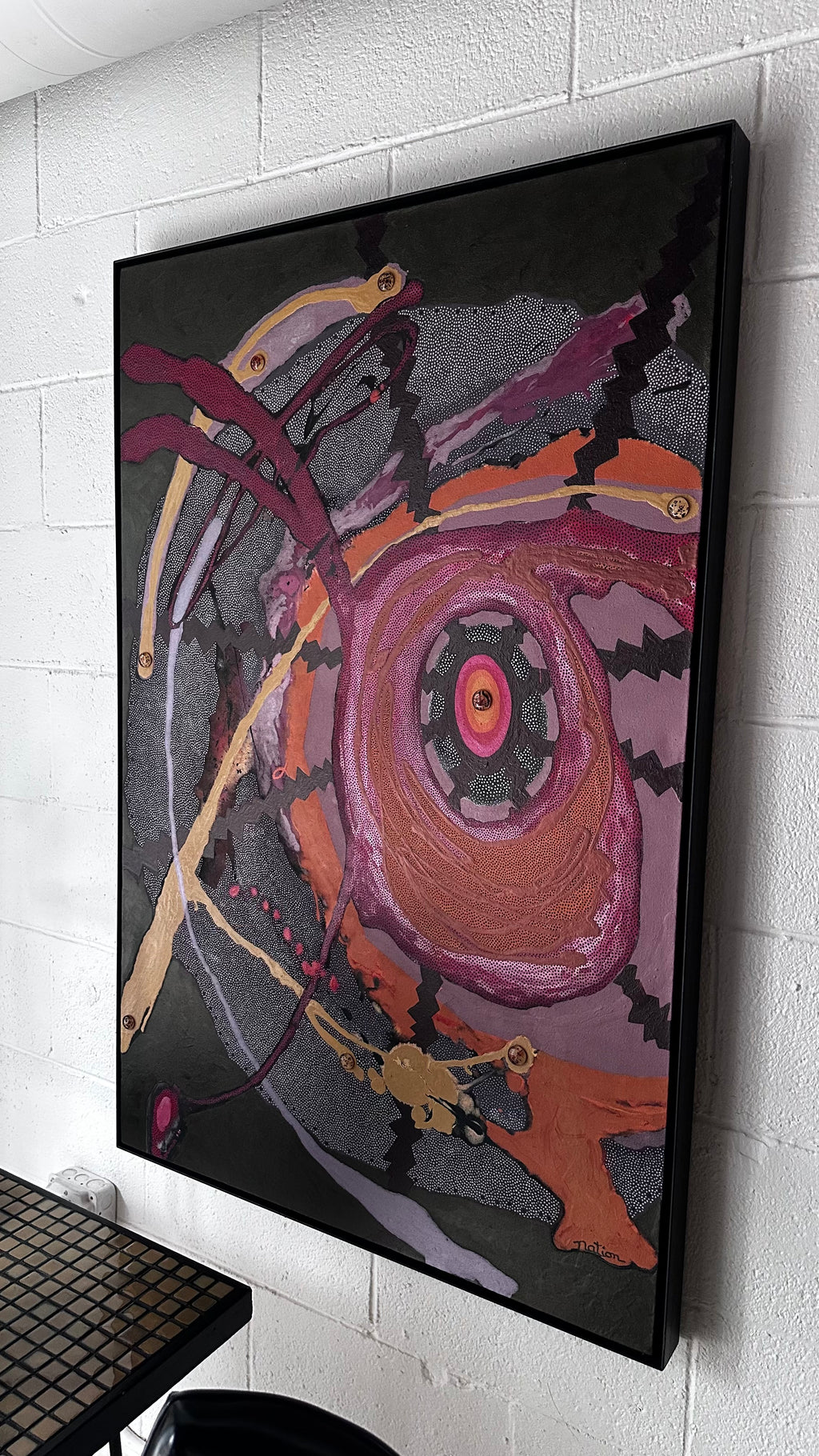 70’s Mixed Media Painting