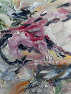 Abstract floral on board