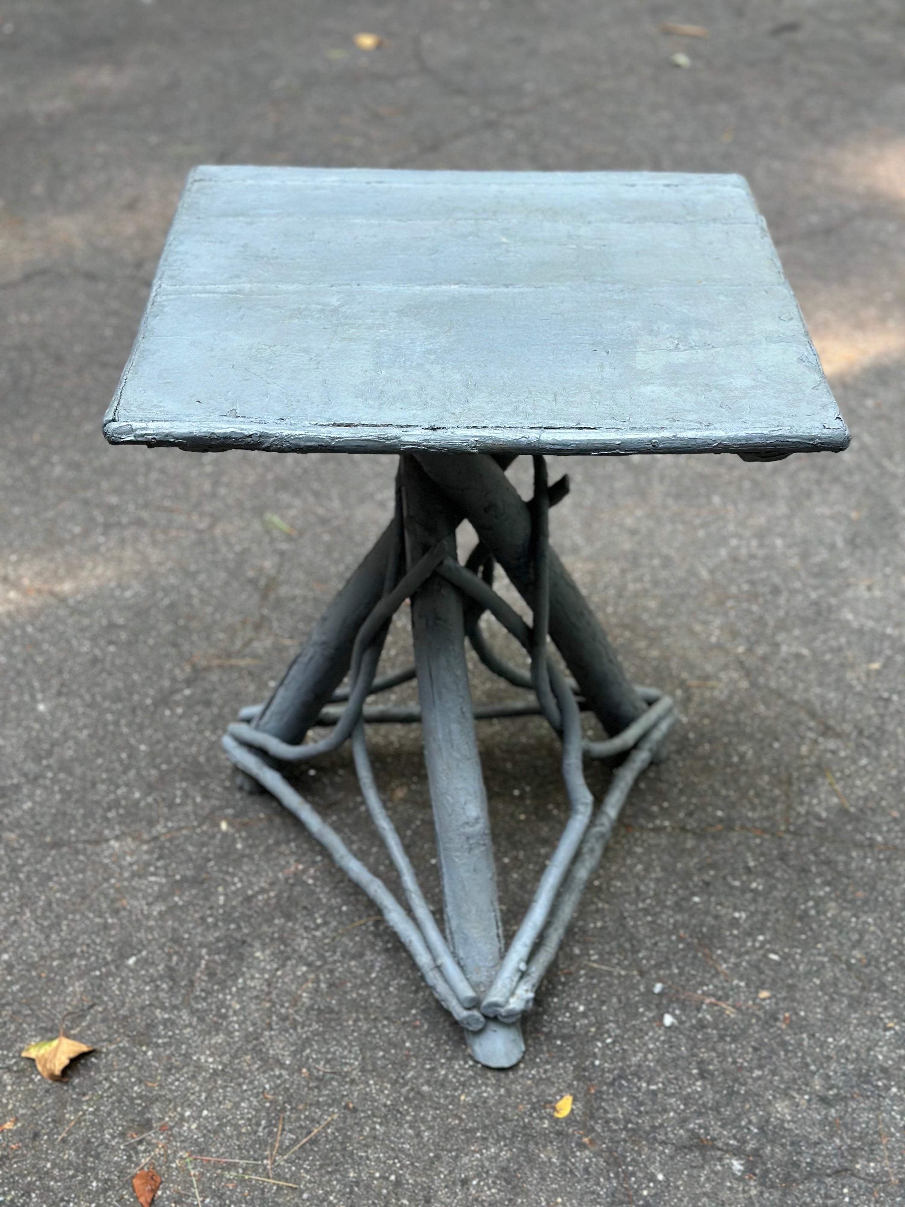 Gray Adirondack Side Table