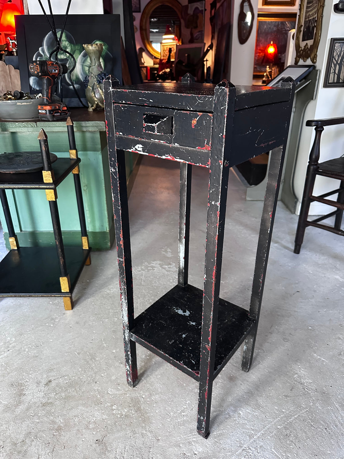 Black arts and crafts side table