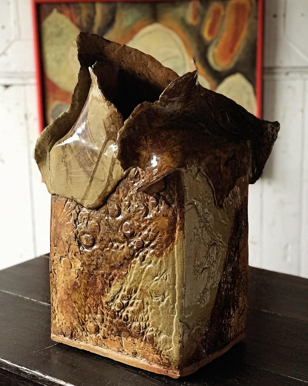 Mid-century Slab Ceramic Vessel