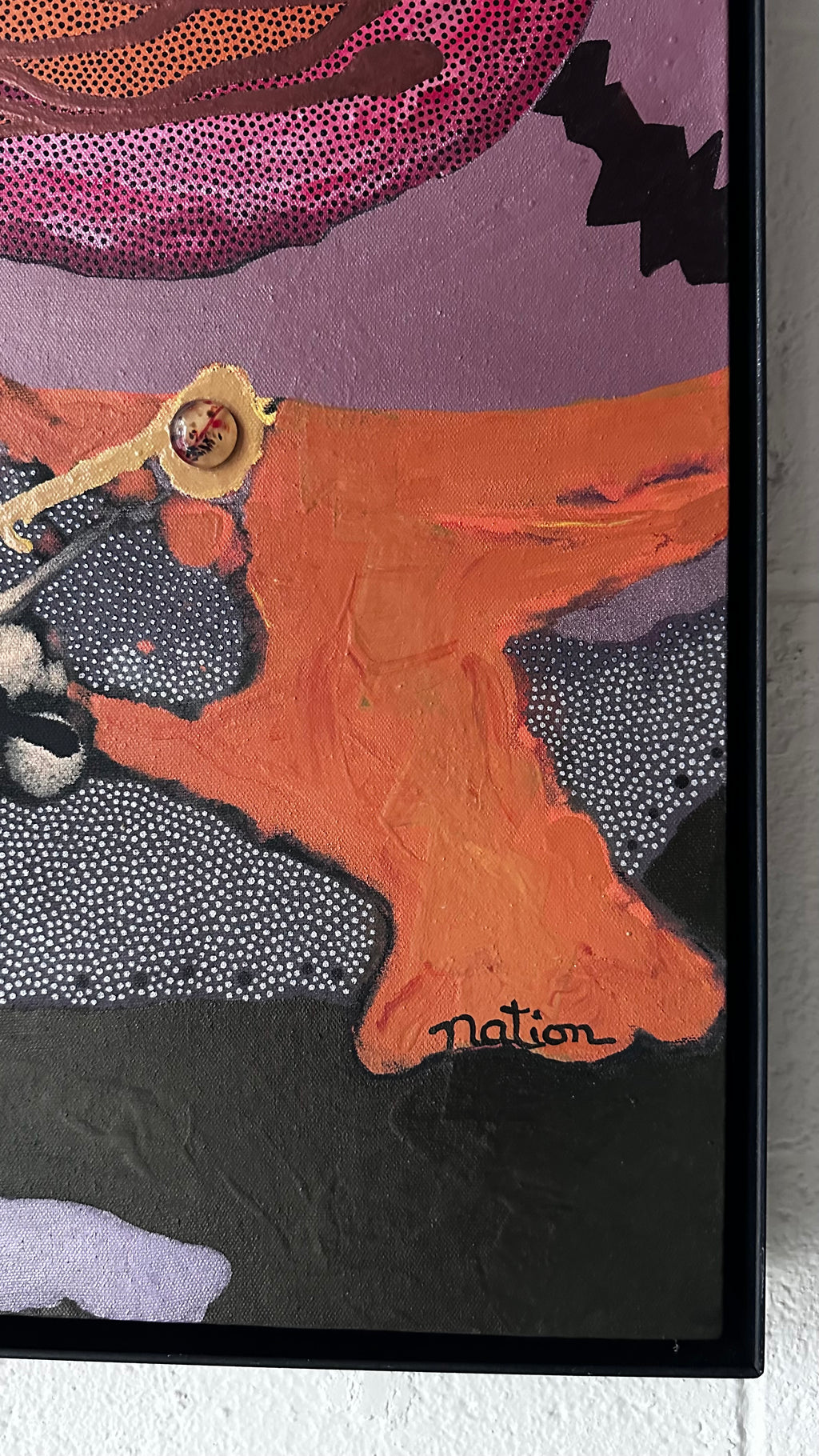 70’s Mixed Media Painting