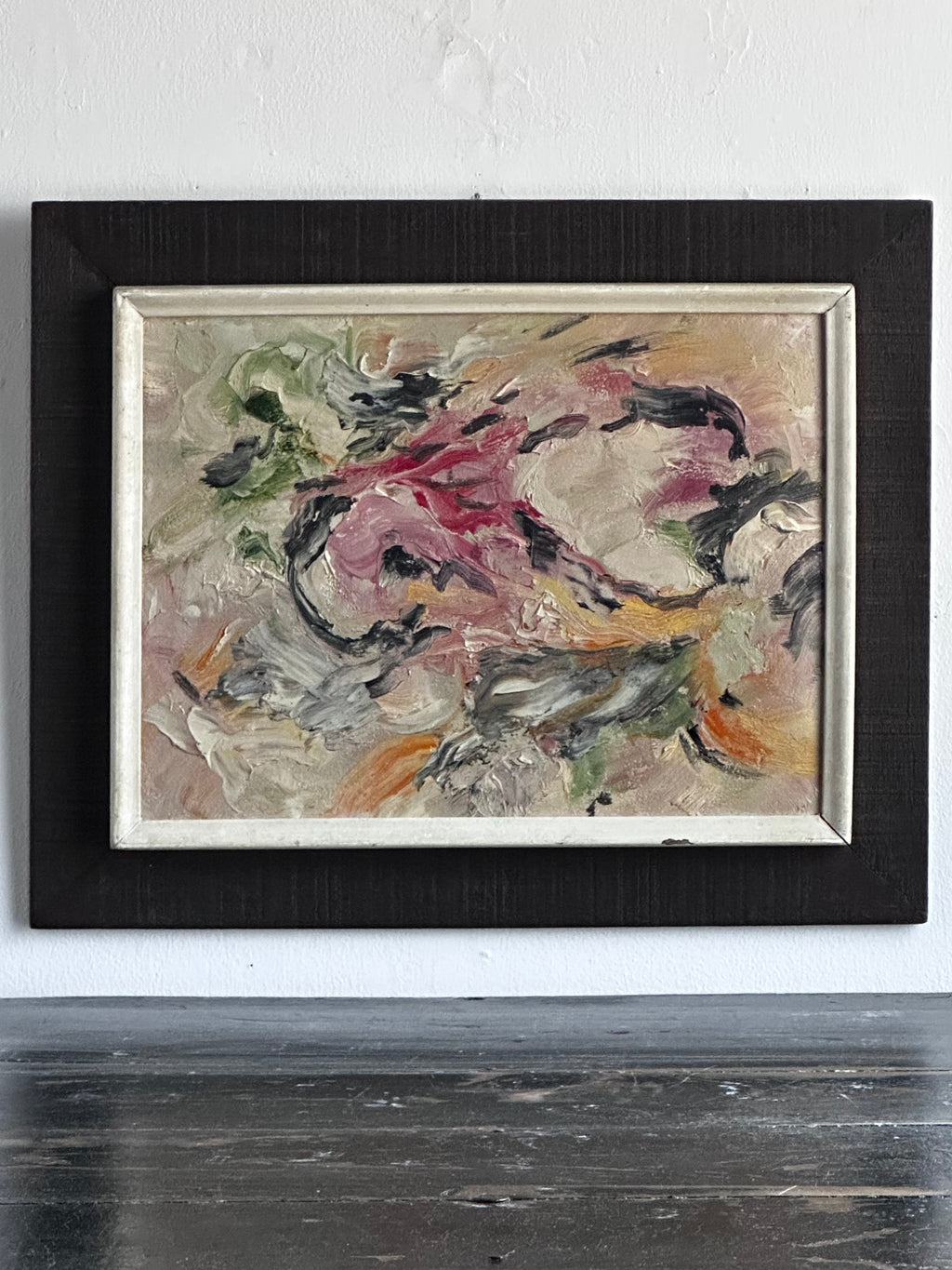 Abstract floral on board