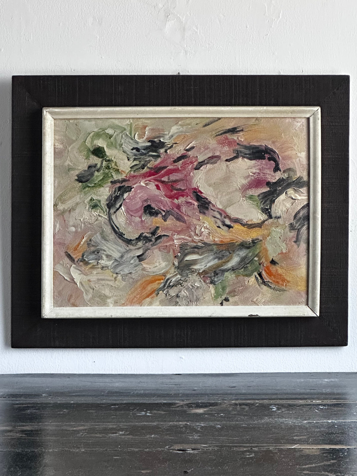 Abstract floral on board