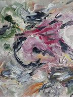 Abstract floral on board