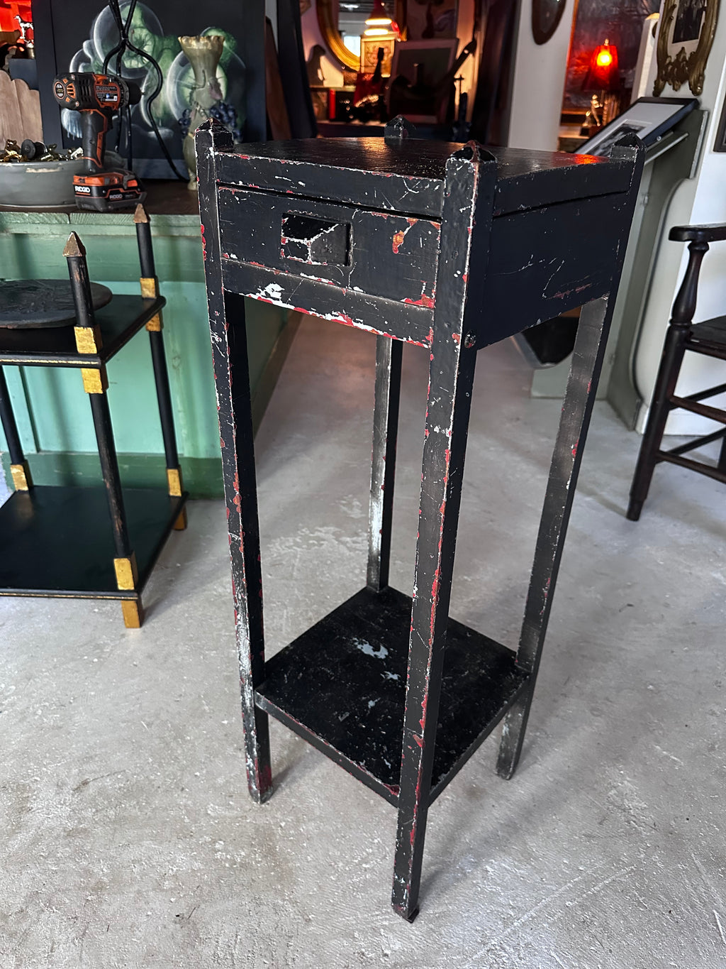 Black arts and crafts side table