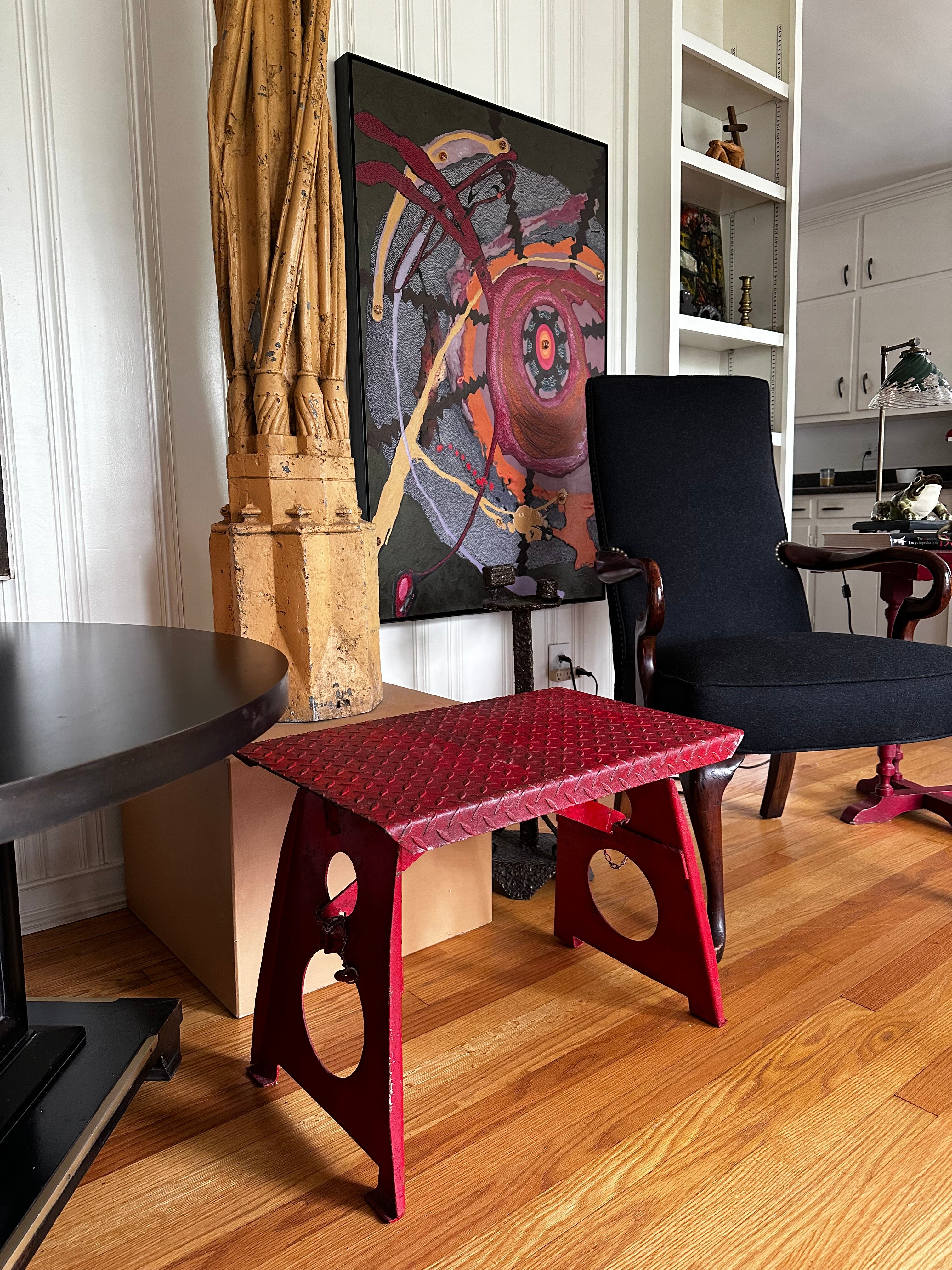 Diamond plate collapsible Boeing workstation/bench