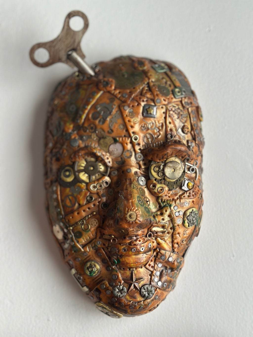 Watch Parts Face Sculpture