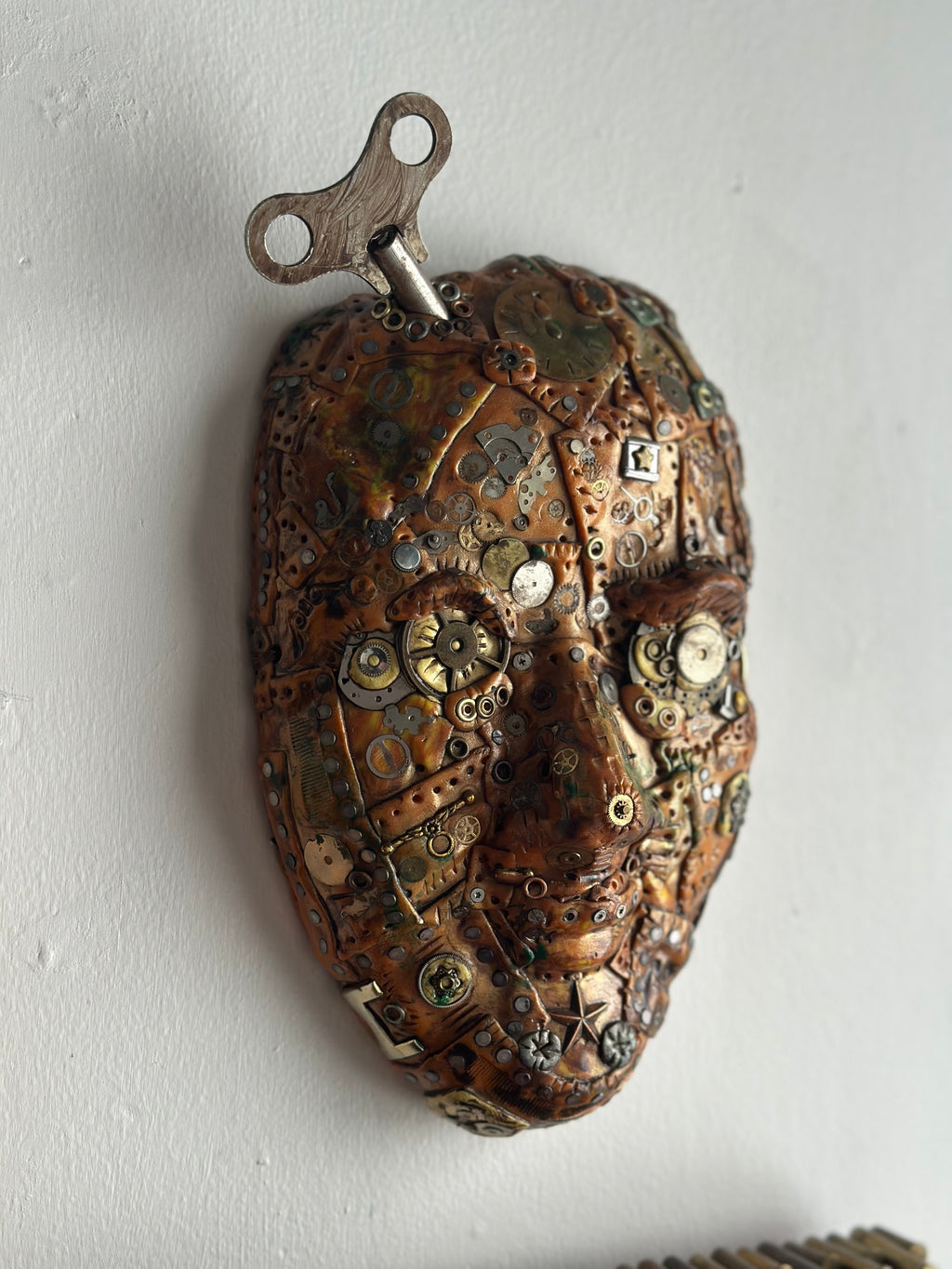 Watch Parts Face Sculpture