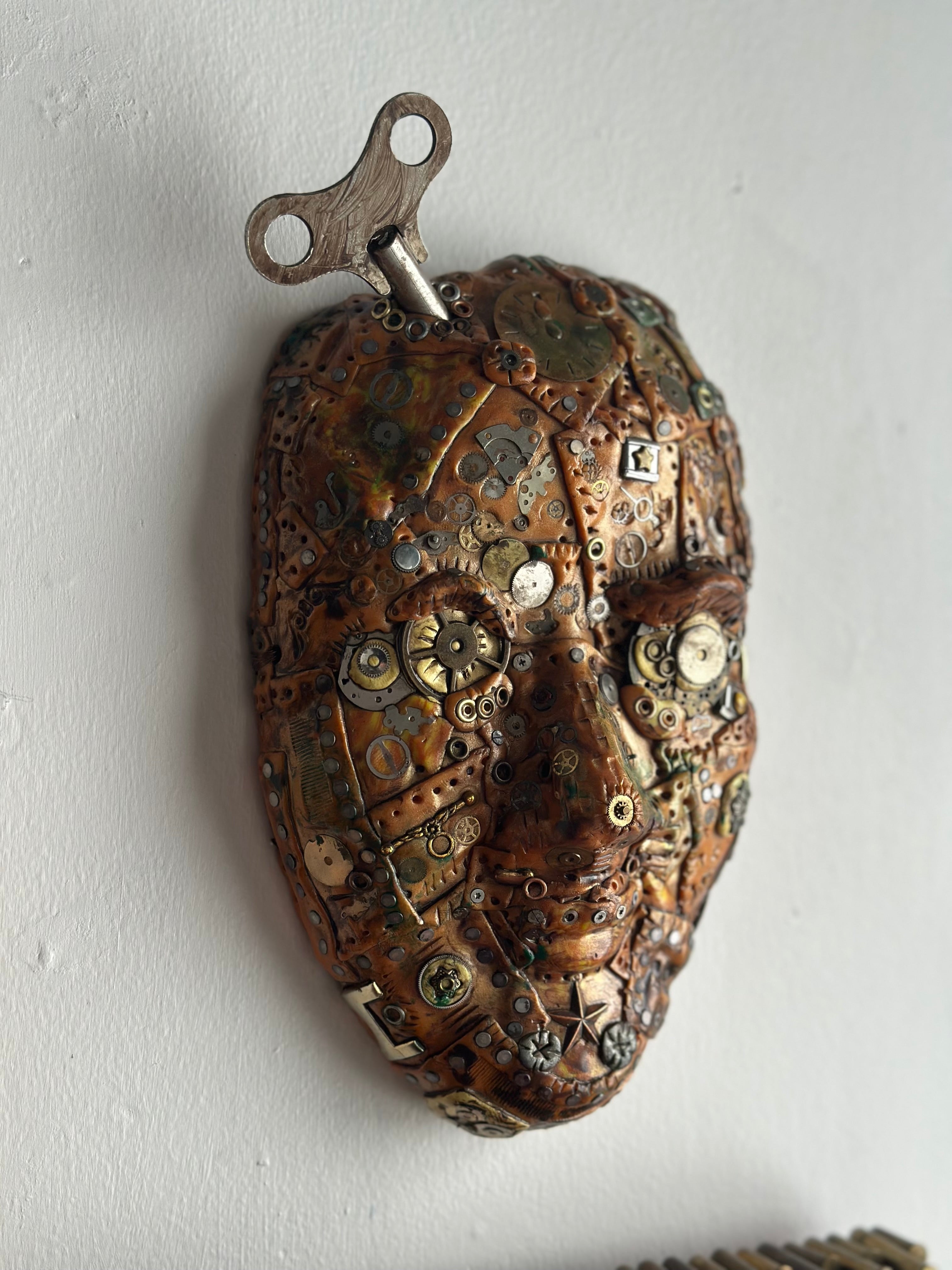 Watch Parts Face Sculpture