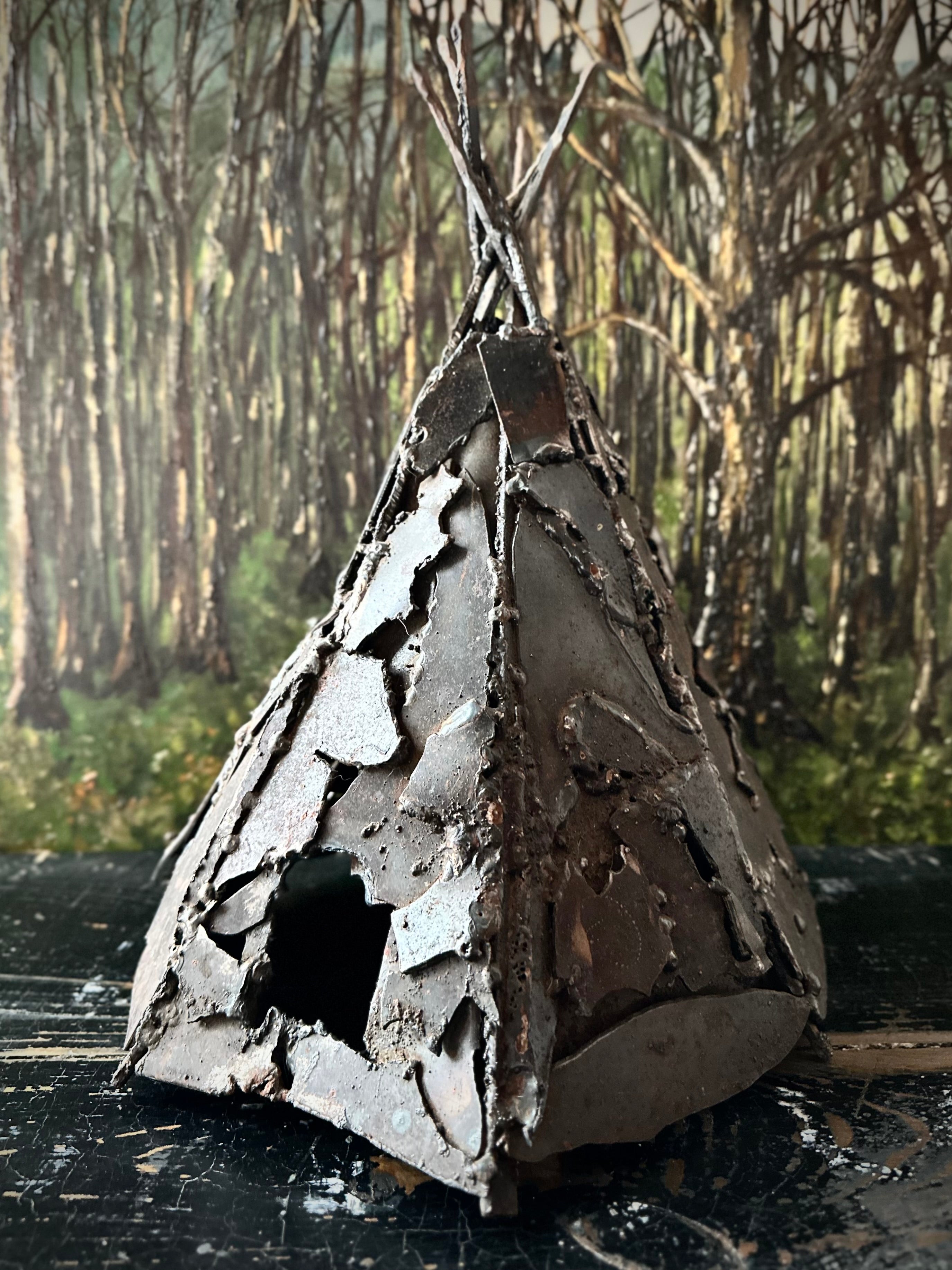 Steel Teepee Sculpture