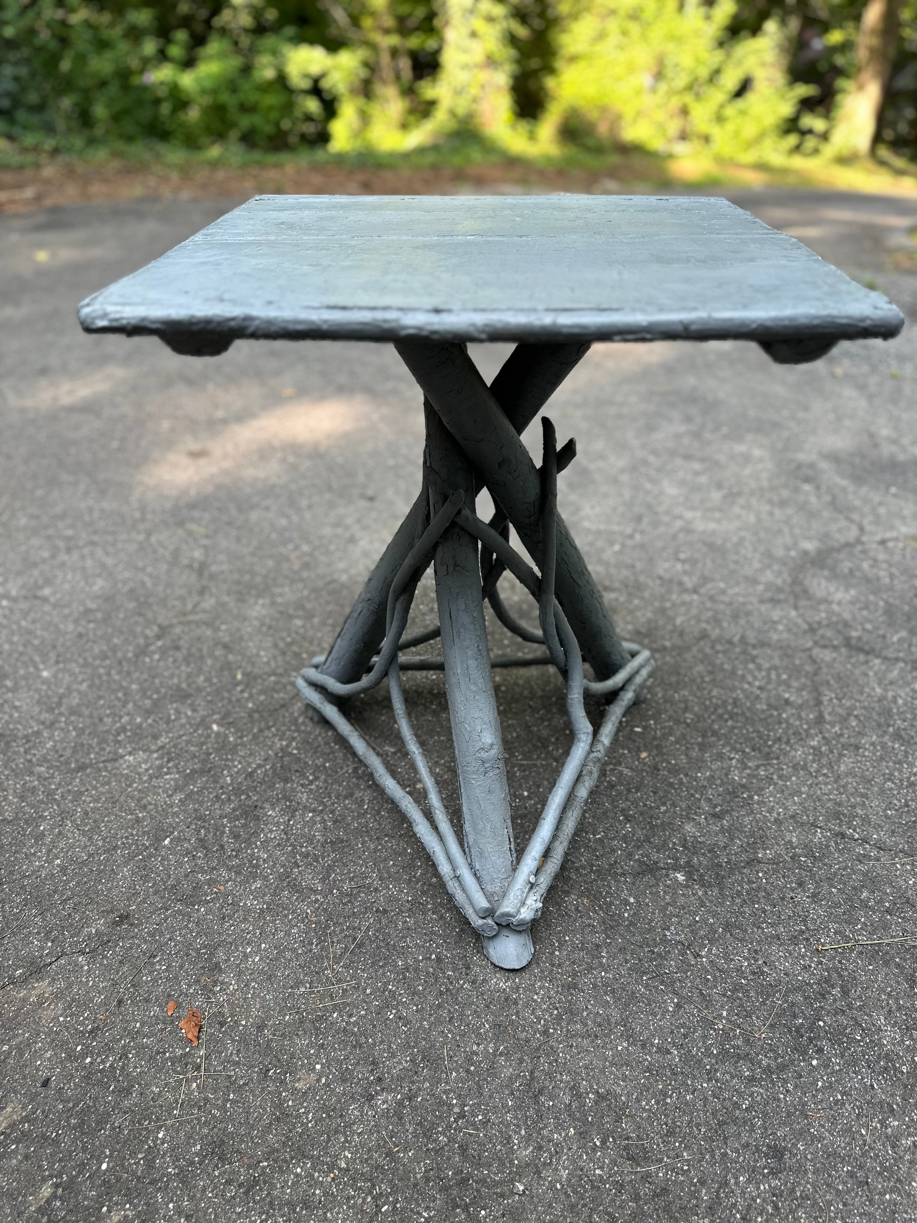 Gray Adirondack Side Table