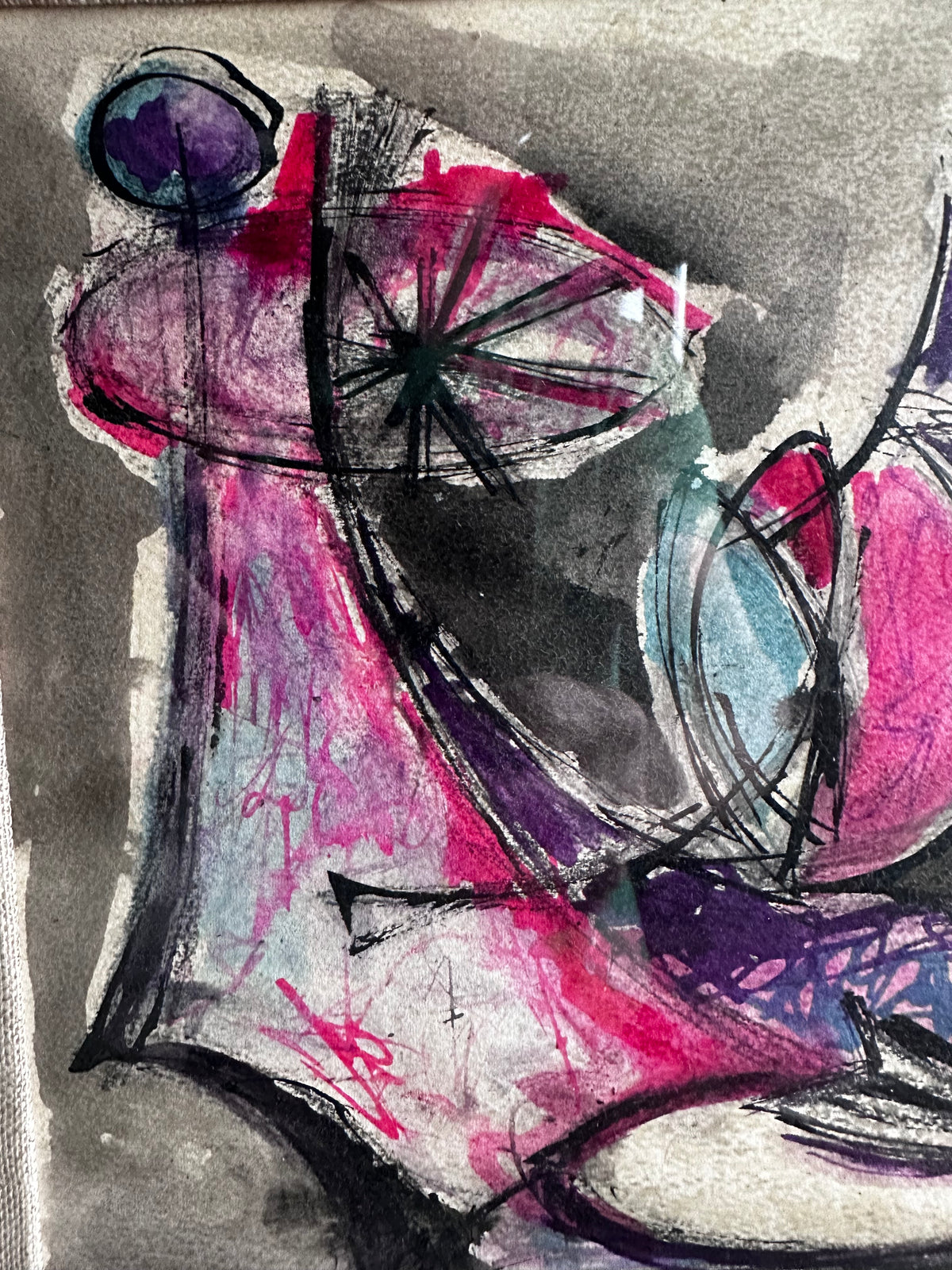 1959 Abstract in pinks and grays ￼