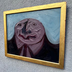 Bald impasto figure