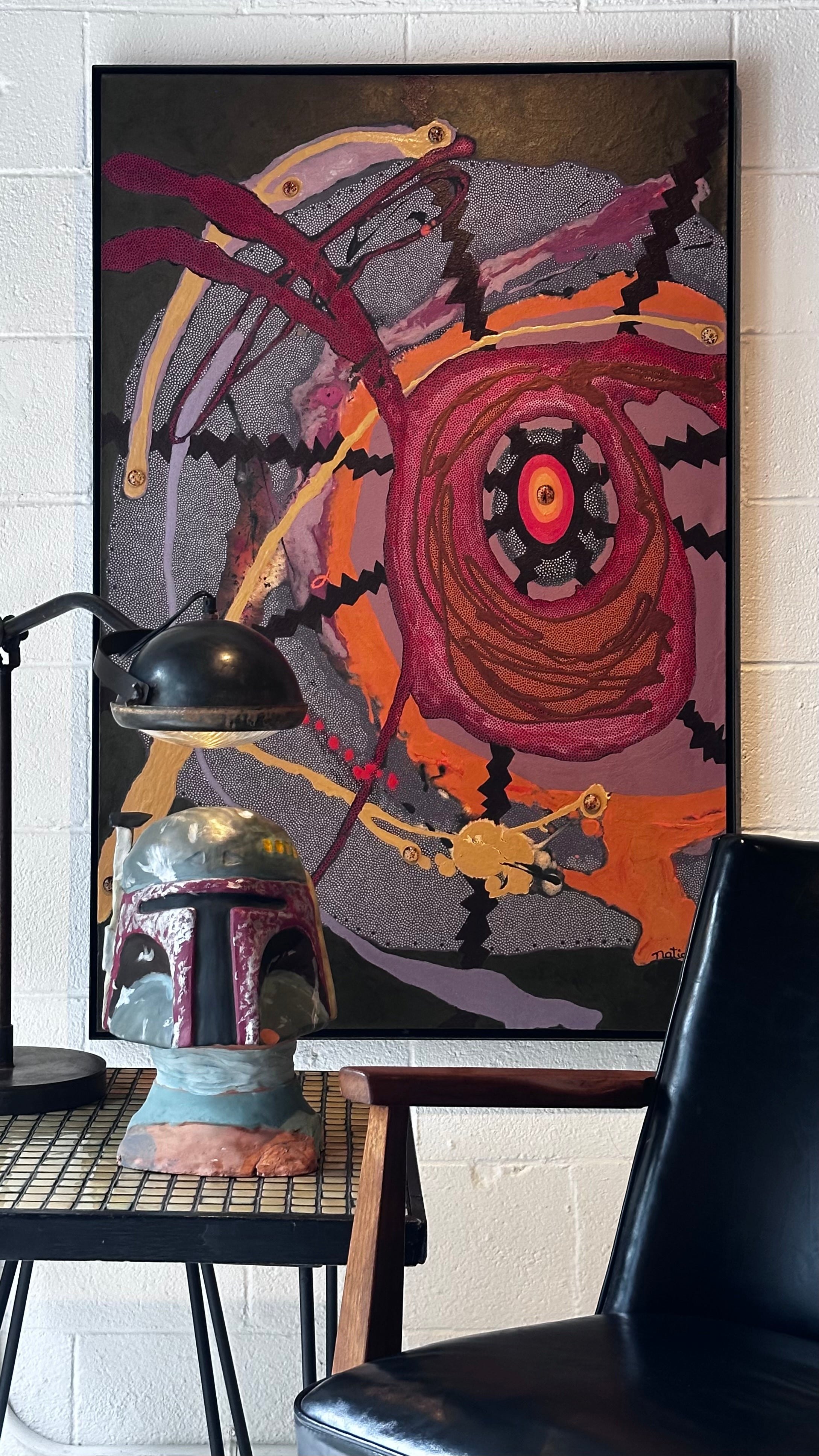 70’s Mixed Media Painting