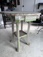 Green and cream side table